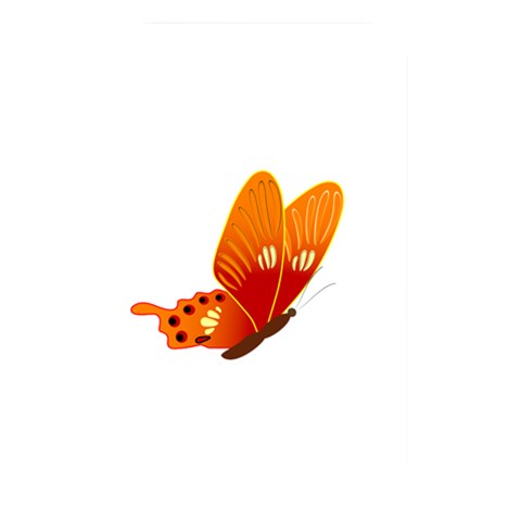 Orange Flame Butterfly Memory Card Reader (Rectangular) from ArtsNow.com Front