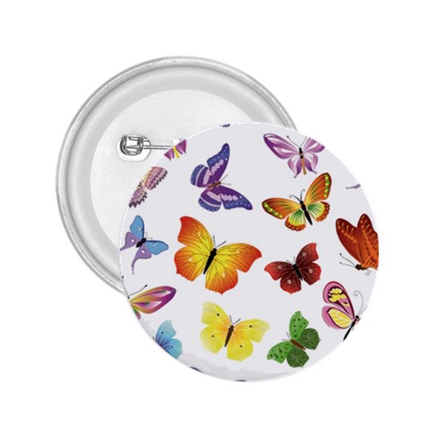 Bright Butterflies 2.25  Button from ArtsNow.com Front