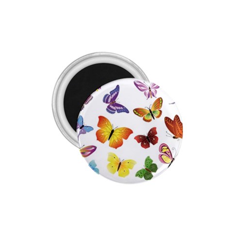 Bright Butterflies 1.75  Magnet from ArtsNow.com Front