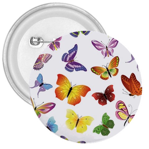 Bright Butterflies 3  Button from ArtsNow.com Front