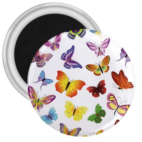 Bright Butterflies 3  Magnet from ArtsNow.com Front