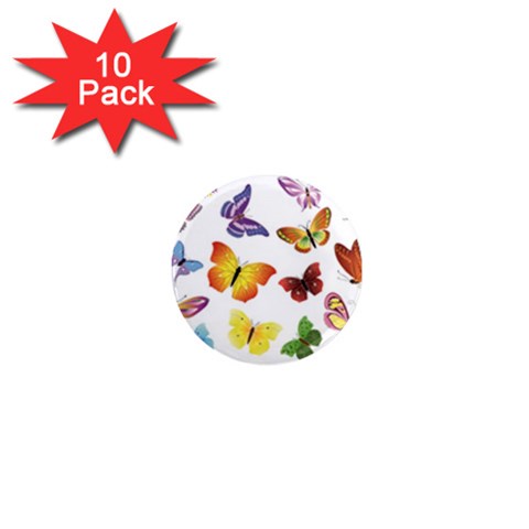 Bright Butterflies 1  Mini Magnet (10 pack)  from ArtsNow.com Front