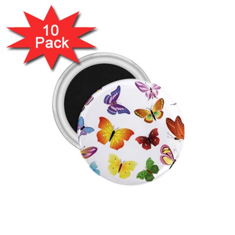 Bright Butterflies 1.75  Magnet (10 pack)  from ArtsNow.com Front