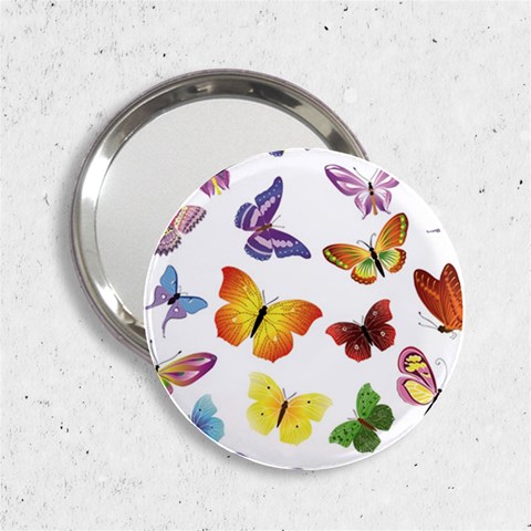 Bright Butterflies 2.25  Handbag Mirror from ArtsNow.com Front