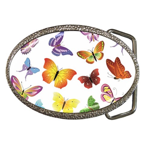 Bright Butterflies Belt Buckle from ArtsNow.com Front