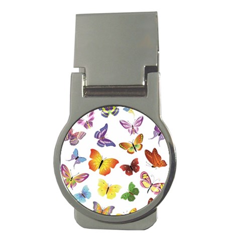 Bright Butterflies Money Clip (Round) from ArtsNow.com Front