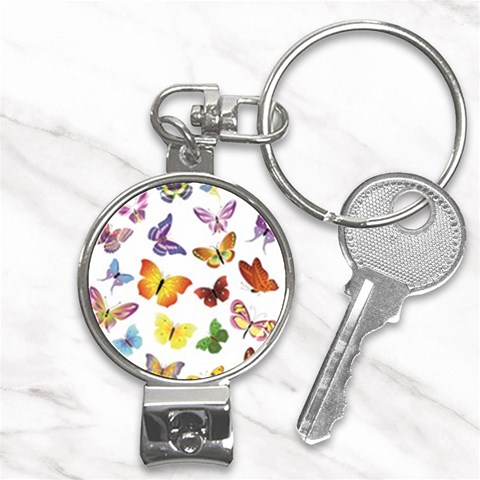 Bright Butterflies Nail Clippers Key Chain from ArtsNow.com Front