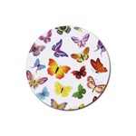 Bright Butterflies Rubber Round Coaster (4 pack)