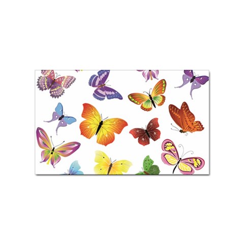 Bright Butterflies Sticker (Rectangular) from ArtsNow.com Front