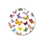 Bright Butterflies Magnet 3  (Round)