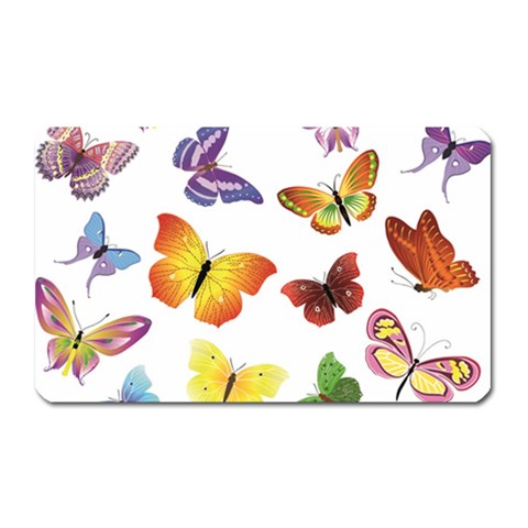 Bright Butterflies Magnet (Rectangular) from ArtsNow.com Front