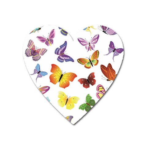 Bright Butterflies Magnet (Heart) from ArtsNow.com Front