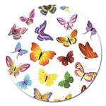 Bright Butterflies Magnet 5  (Round)