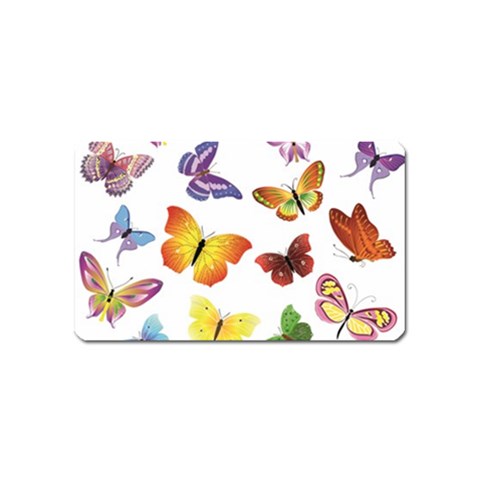 Bright Butterflies Magnet (Name Card) from ArtsNow.com Front