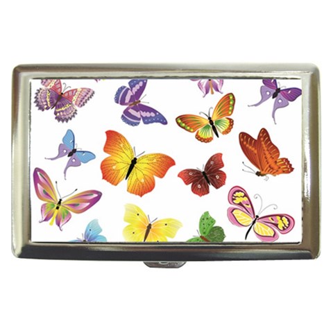 Bright Butterflies Cigarette Money Case from ArtsNow.com Front