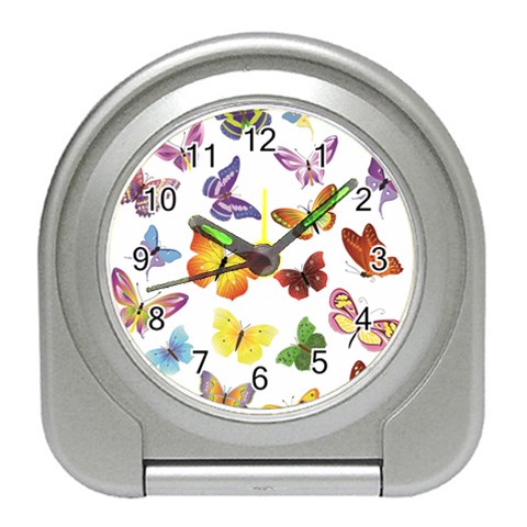 Bright Butterflies Travel Alarm Clock from ArtsNow.com Front