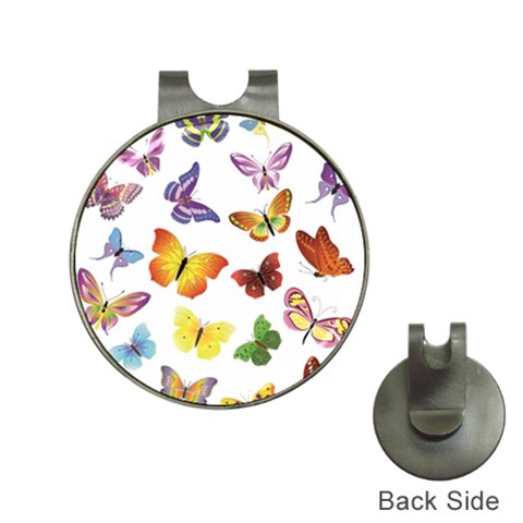 Bright Butterflies Golf Ball Marker Hat Clip from ArtsNow.com Front