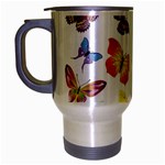 Bright Butterflies Travel Mug (Silver Gray)