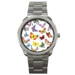 Bright Butterflies Sport Metal Watch