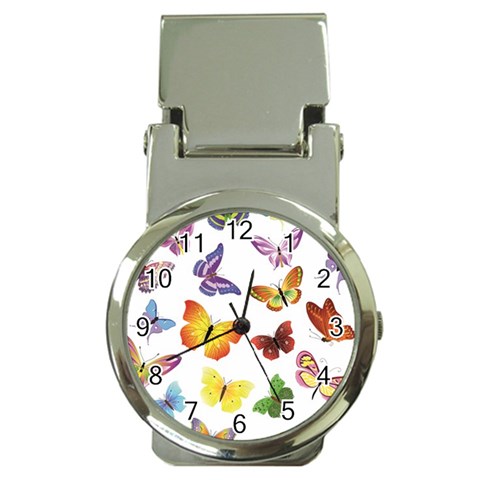 Bright Butterflies Money Clip Watch from ArtsNow.com Front