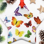 Bright Butterflies Star Ornament (Two Sides)