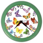 Bright Butterflies Color Wall Clock