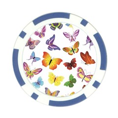 Bright Butterflies Poker Chip Card Guard from ArtsNow.com Front