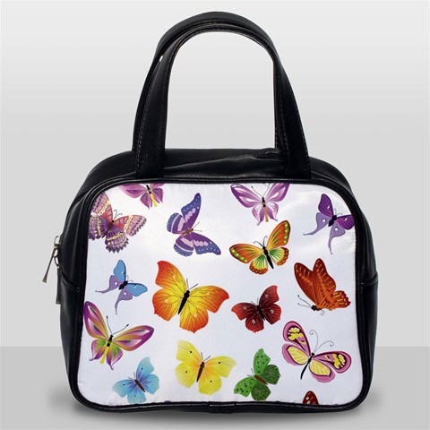 Bright Butterflies Classic Handbag (One Side) from ArtsNow.com Front