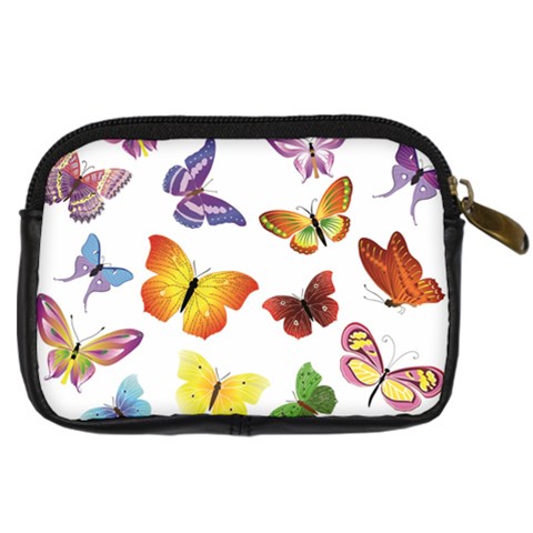 Bright Butterflies Digital Camera Leather Case from ArtsNow.com Back