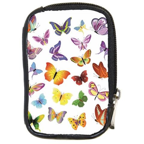 Bright Butterflies Compact Camera Leather Case from ArtsNow.com Front