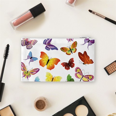 Bright Butterflies Cosmetic Bag (Small) from ArtsNow.com Back