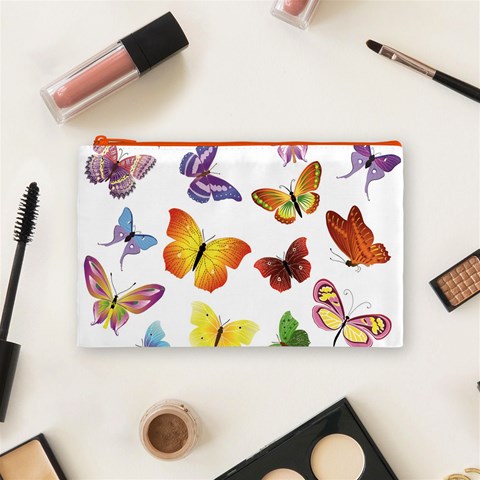 Bright Butterflies Cosmetic Bag (Medium) from ArtsNow.com Front