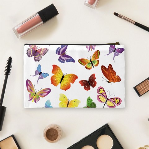 Bright Butterflies Cosmetic Bag (Medium) from ArtsNow.com Back