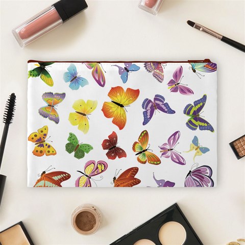 Bright Butterflies Cosmetic Bag (Large) from ArtsNow.com Back