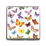 Bright Butterflies Memory Card Reader with Storage (Square)