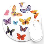 Bright Butterflies 2 Round Mousepad