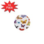 Bright Butterflies 2 1  Mini Button (10 pack) 