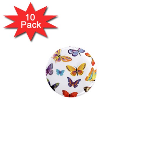 Bright Butterflies 2 1  Mini Magnet (10 pack)  from ArtsNow.com Front