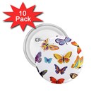 Bright Butterflies 2 1.75  Button (10 pack) 