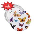 Bright Butterflies 2 2.25  Button (10 pack)