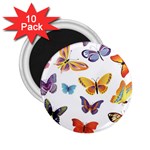 Bright Butterflies 2 2.25  Magnet (10 pack)