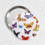 Bright Butterflies 2 2.25  Handbag Mirror