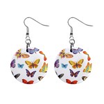 Bright Butterflies 2 1  Button Earrings