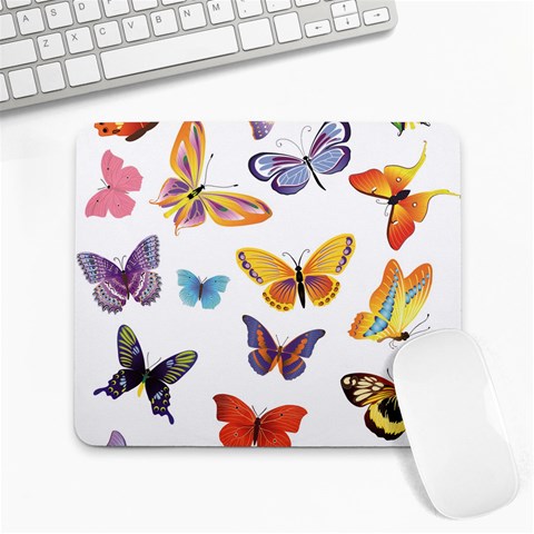 Bright Butterflies 2 Large Mousepad from ArtsNow.com Front