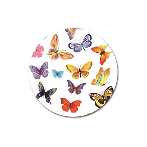 Bright Butterflies 2 Magnet 3  (Round) from ArtsNow.com Front