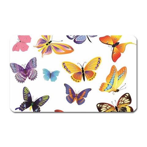 Bright Butterflies 2 Magnet (Rectangular) from ArtsNow.com Front