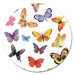 Bright Butterflies 2 Magnet 5  (Round)