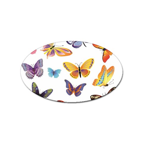 Bright Butterflies 2 Sticker Oval (10 pack) from ArtsNow.com Front