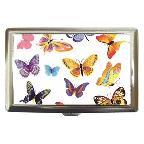 Bright Butterflies 2 Cigarette Money Case from ArtsNow.com Front