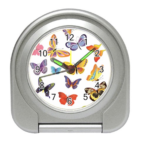 Bright Butterflies 2 Travel Alarm Clock from ArtsNow.com Front